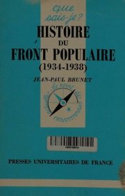 Couverture : Histoire du Front Populaire (1934-1938)
