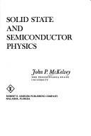 Couverture : Solid state and semiconductor physics