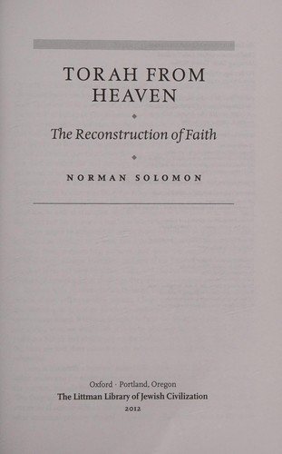 Couverture : Torah from Heaven