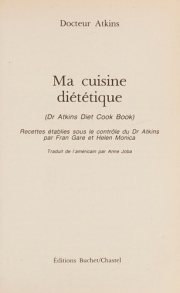 Couverture : Ma cuisine diététique