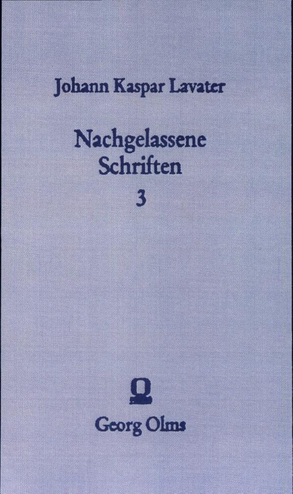 Couverture : Nachgelassene Schriften