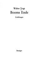 Couverture : Booms Ende