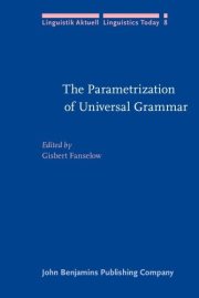 Couverture : The Parametrization of universal grammar