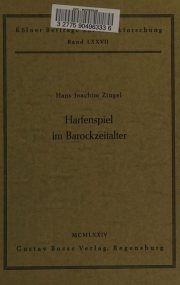 Couverture : Harfenspiel im Barockzeitalter