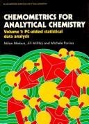 Couverture : Chemometrics for analytical chemistry