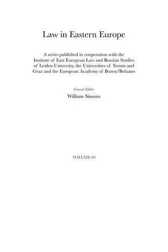 Couverture : Private and civil law in the Russian Federation
