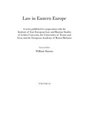 Couverture : Private and civil law in the Russian Federation