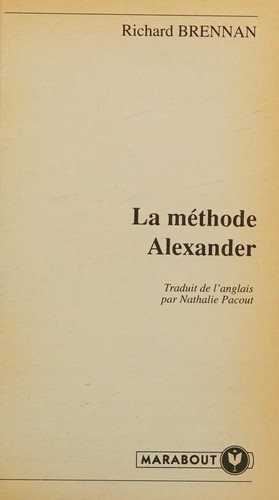 Couverture : LA MTHODE ALEXANDER