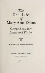 Couverture : The real life of Mary Ann Evans