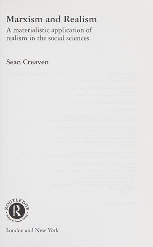Couverture : Marxism and realism