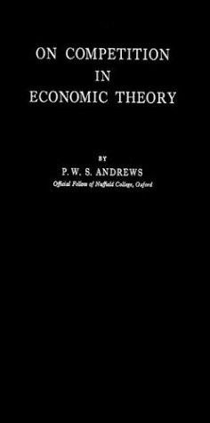 Couverture : On competition in economic theory