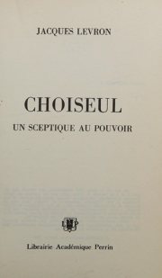 Couverture : Choiseul