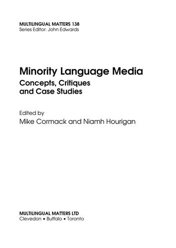 Couverture : Minority language media