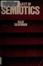 Couverture : The subject of semiotics