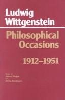Couverture : Philosophical occasions, 1912-1951