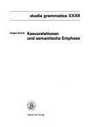 Couverture : Kasusrelationen und semantische Emphase