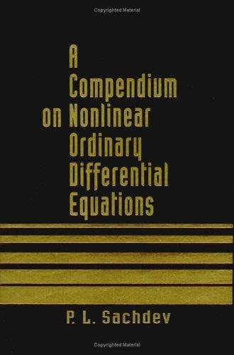 Couverture : A compendium on nonlinear ordinary differential equations