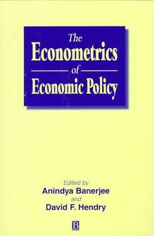 Couverture : Econometrics of Economic Policy