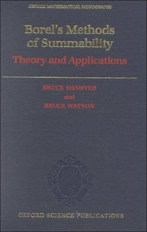 Couverture : Borel's methods of summability