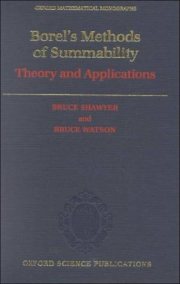 Couverture : Borel's methods of summability