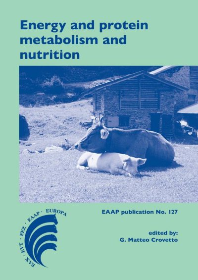 Couverture : Energy and protein metabolism and nutrition