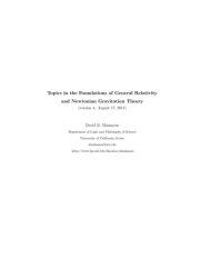 Couverture : Topics in the Foundations of General Relativity and Newtonian Gravitation Theory