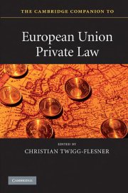 Couverture : The Cambridge companion to European Union private law
