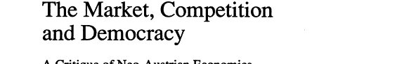 Couverture : The market, competition, and democracy