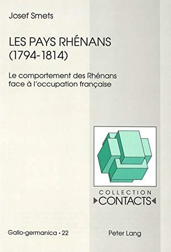 Couverture : Les pays rhénans (1794-1814)
