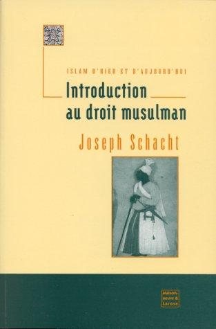 Couverture : Introduction au droit musulman