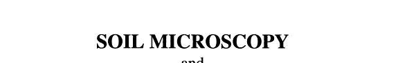 Couverture : Soil microscopy and micromorphology