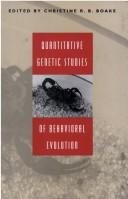 Couverture : Quantitative genetic studies of behavioral evolution