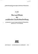 Couverture : Wert und Würde der erzählenden Geschichtsschreibung