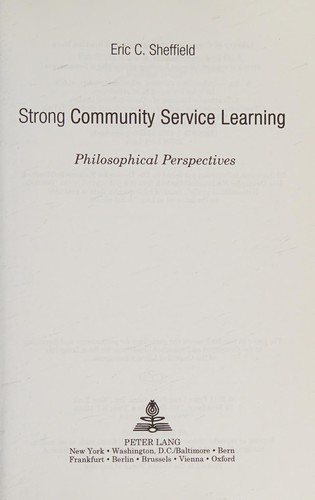 Couverture : Strong community service learning