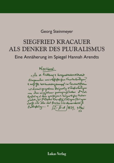 Couverture : Siegfried Kracauer als Denker des Pluralismus