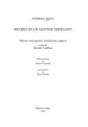 Couverture : Ricordi di un giovane impiegato