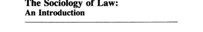 Couverture : The sociology of law
