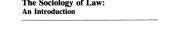 Couverture : The sociology of law