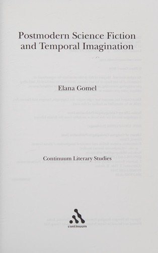 Couverture : Postmodern science fiction and temporal imagination