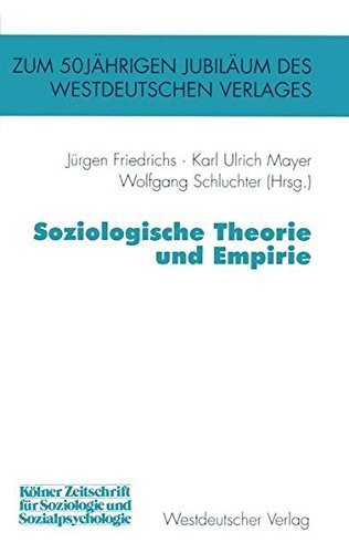 Couverture : Soziologische Theorie und Empirie (German Edition)