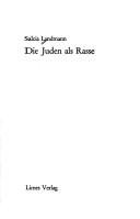Couverture : Die Juden als Rasse
