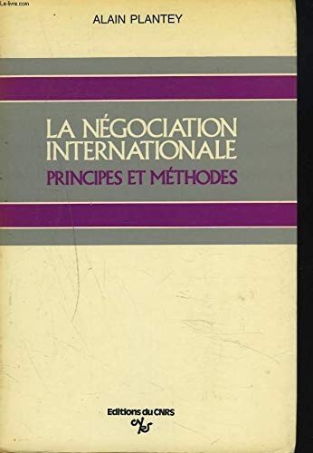 Couverture : La négociation internationale