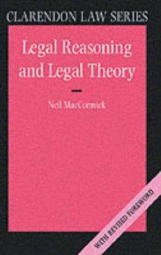 Couverture : Legal reasoning and legal theory