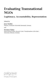 Couverture : Evaluating transnational NGOs