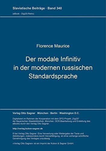 Couverture : Der modale Infinitiv in der modernen russischen Standardsprache