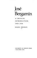 Couverture : José Bergamín