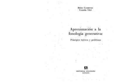 Couverture : Aproximación a la fonología generativa