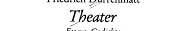 Couverture : Theater