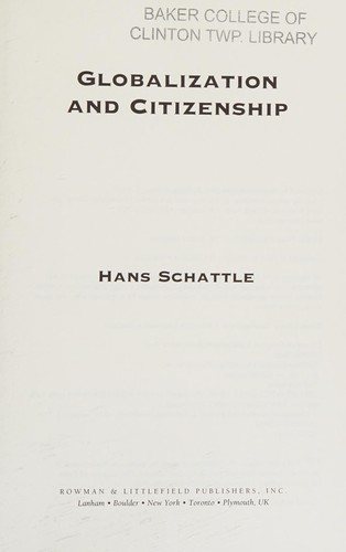 Couverture : Globalization and Citizenship