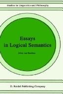 Couverture : Essays in logical semantics